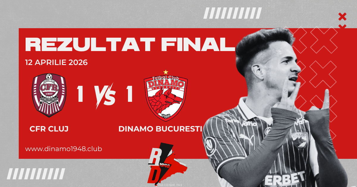 Dinamo ratează victoria la Cluj: ocazii mari, doar un punct